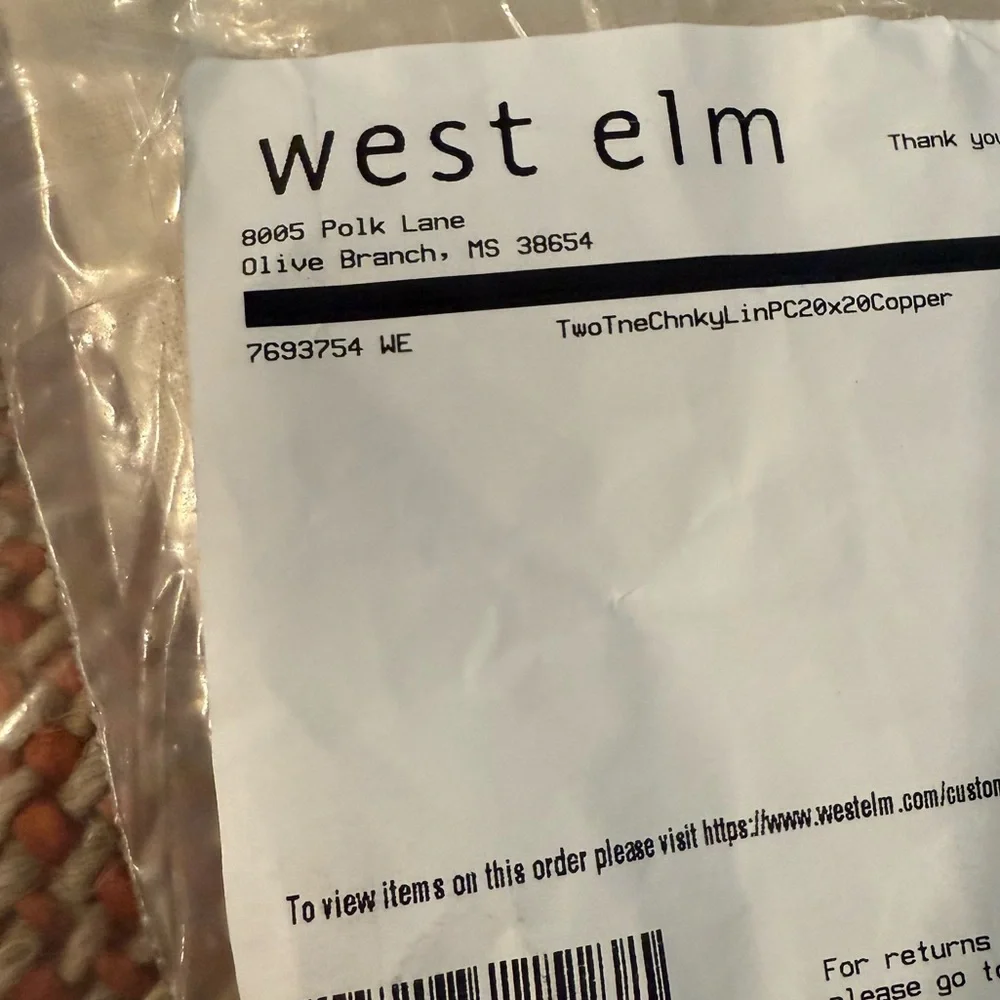 NWT • West Elm Linen Throw Pillow Covers
